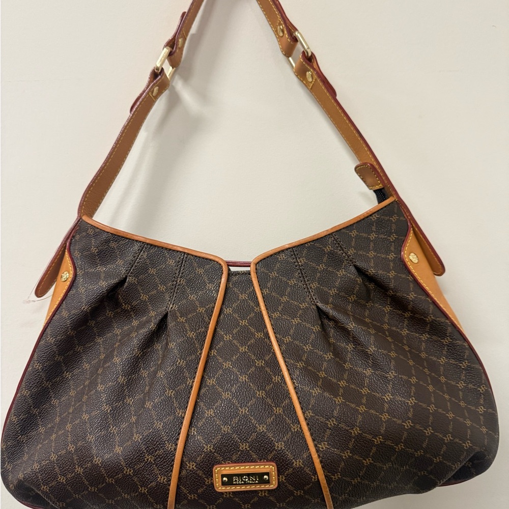 Elegant Brown Patterned Shoulder Bag